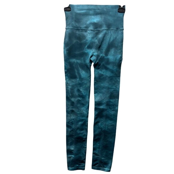 Free People Womens Good Karma Tie Dye Yoga Leggings Blue Peacock Size XS/S - Picture 2 of 8